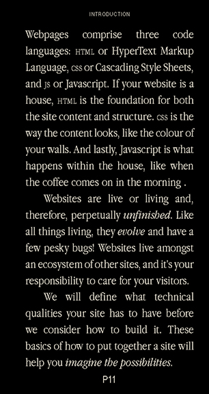 How to make a website: Page 11